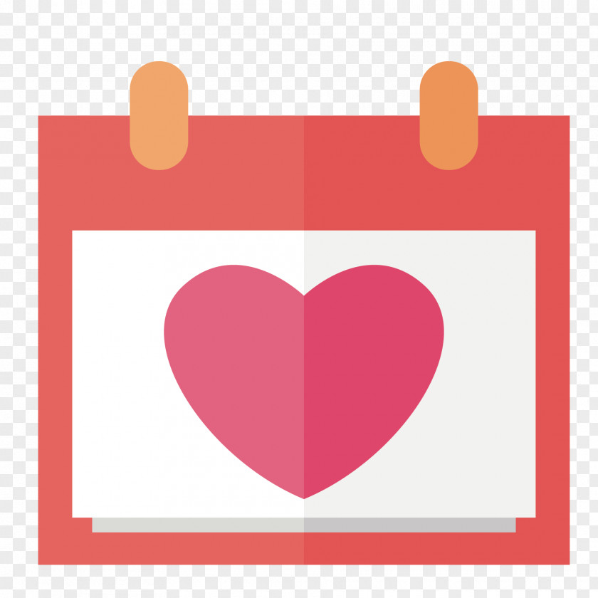 Vector Heart Calendar Euclidean Clip Art PNG