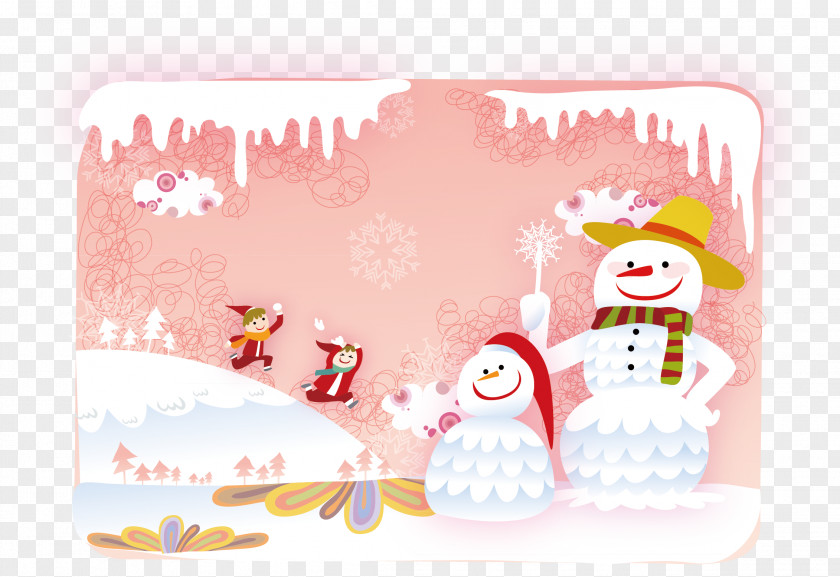 Winter Snowman Clip Art PNG
