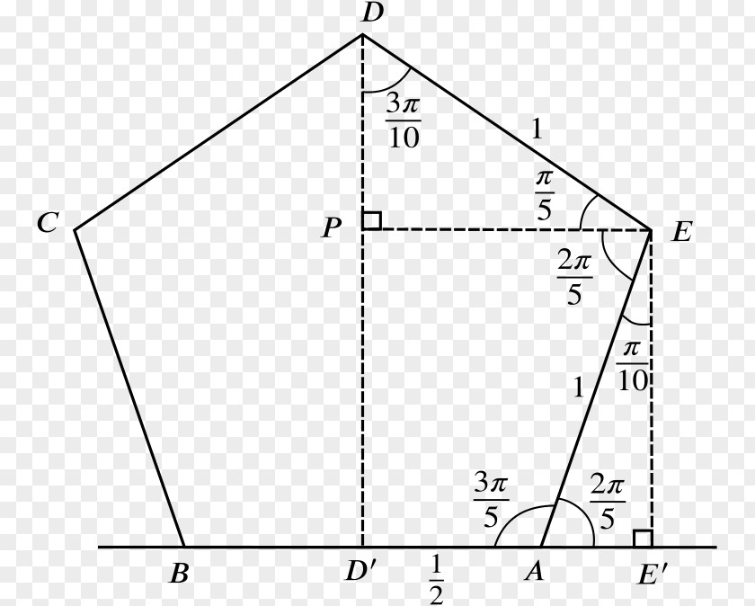 Angle Triangle Trigonometry Pentagon Mathematics PNG