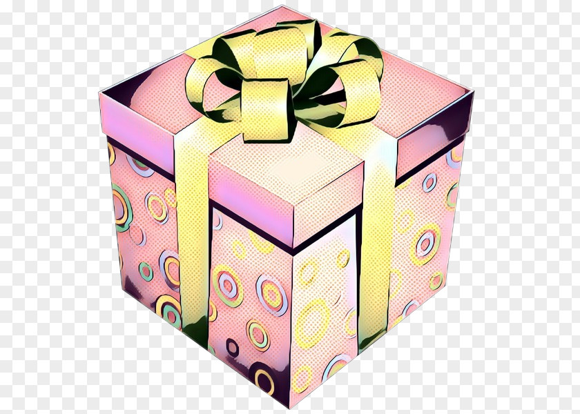 Box Carton Pink Yellow Clip Art Ribbon Party Favor PNG