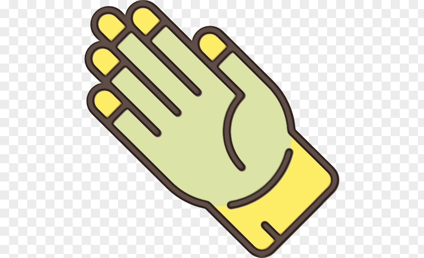 Thumb Finger Yellow Personal Protective Equipment Safety Glove Hand Clip Art PNG