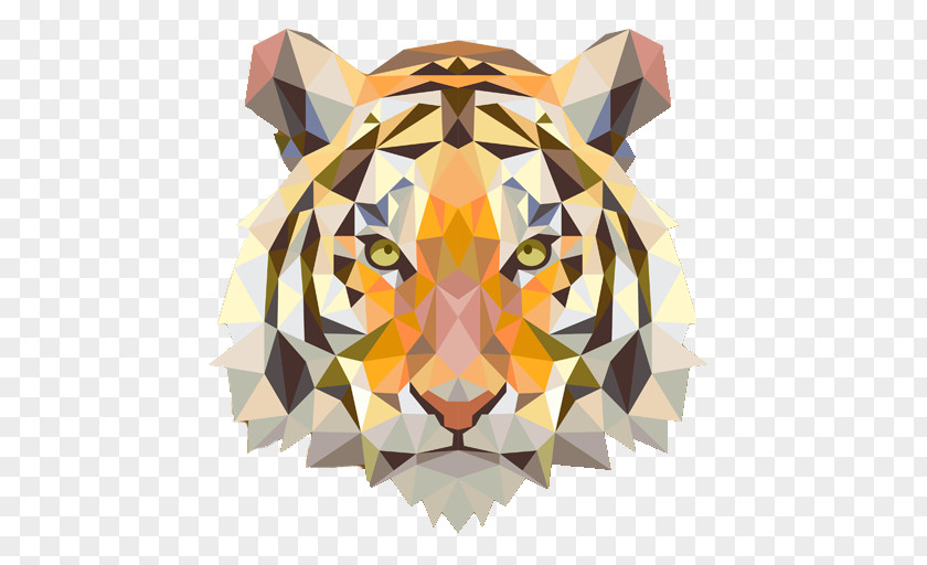 Tiger Geometry Felidae Triangle Shape PNG