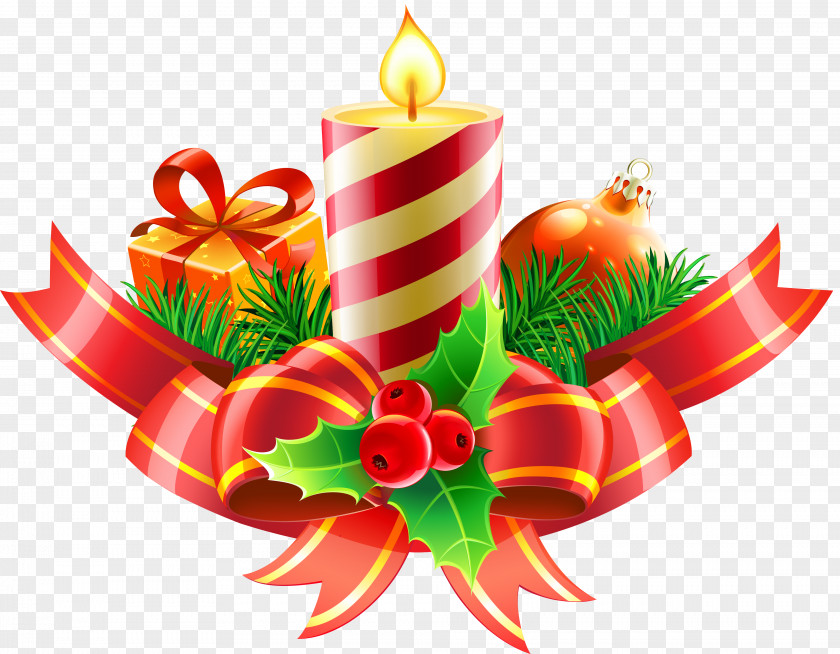 Vector Candle Christmas Clip Art PNG
