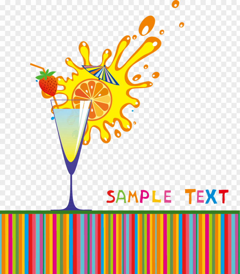 Cartoon Exquisite Cocktail Orange Juice Soft Drink Smoothie Apple PNG