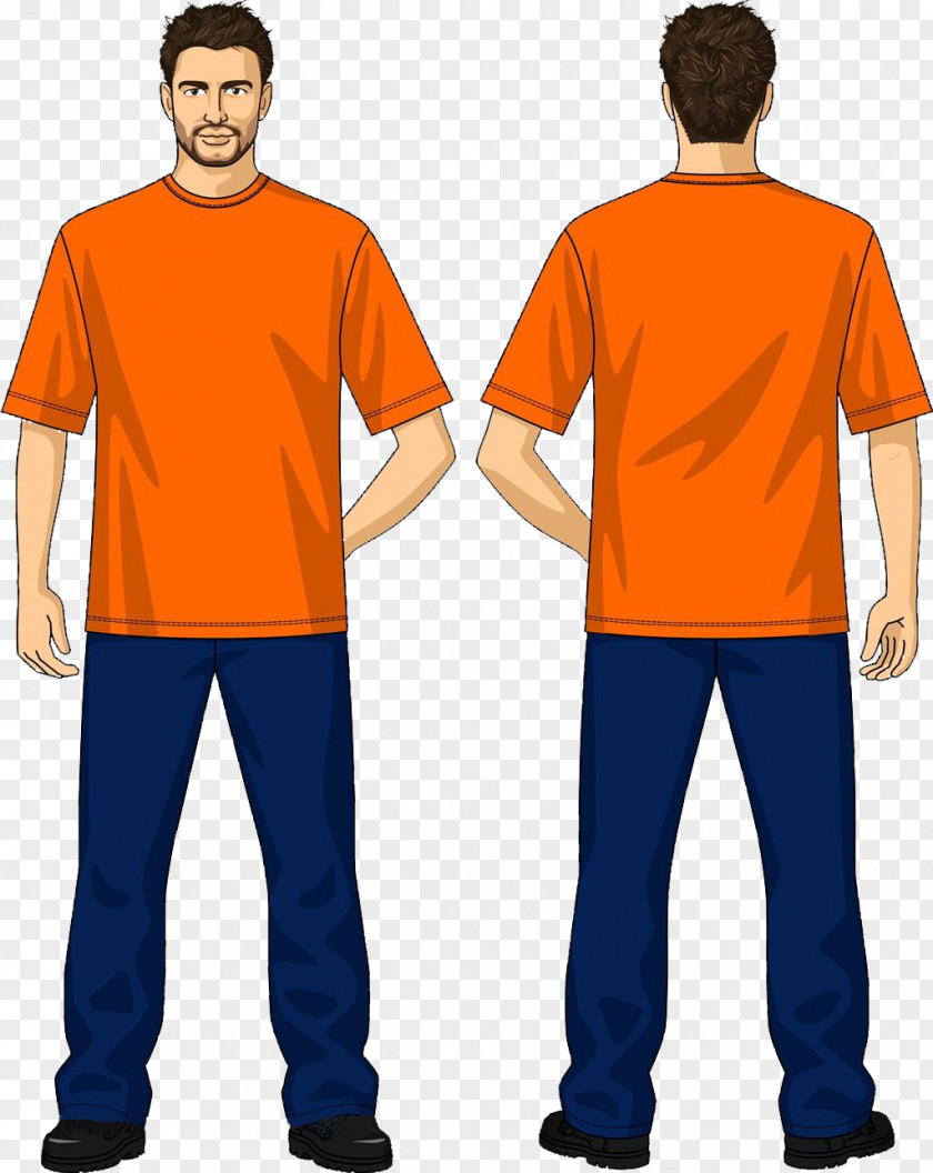 Tall Man T-shirt Trousers Illustration PNG