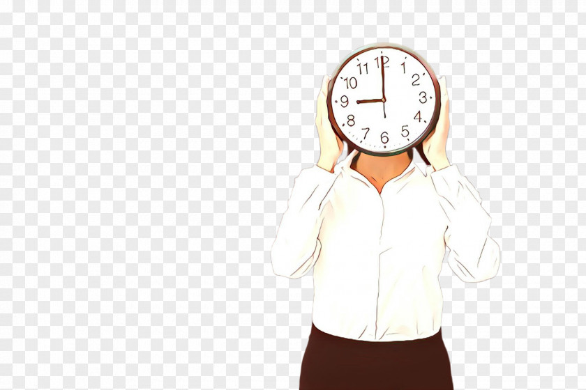 Clock Gesture White Outerwear PNG