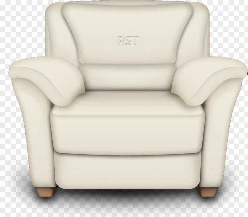 White Armchair Image Couch Chair Leather Table Furniture PNG