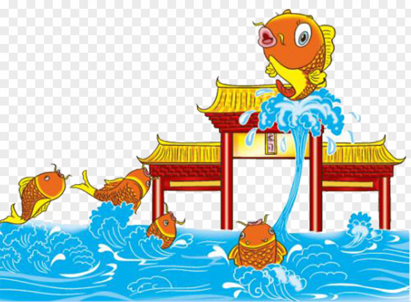 Carp Play Dragon Koi Yellow River PNG