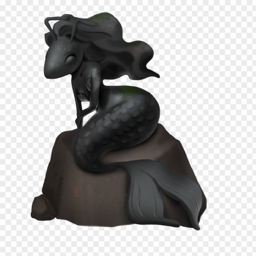Mermaid Tail Silhouette Mammal Sculpture Figurine PNG