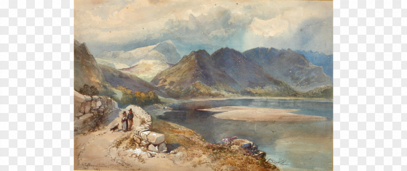 Painting Watercolor Barmouth Loch Inlet PNG