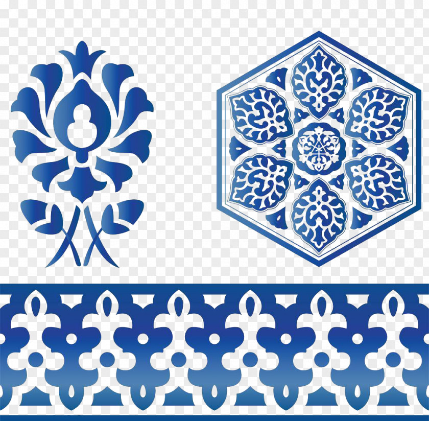 Blue Islamic Pattern Geometric Patterns Visual Design Elements And Principles Clip Art PNG