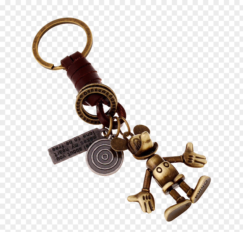 Cartoon Doll Key Ring Mickey Mouse Keychain Keyring Metal PNG