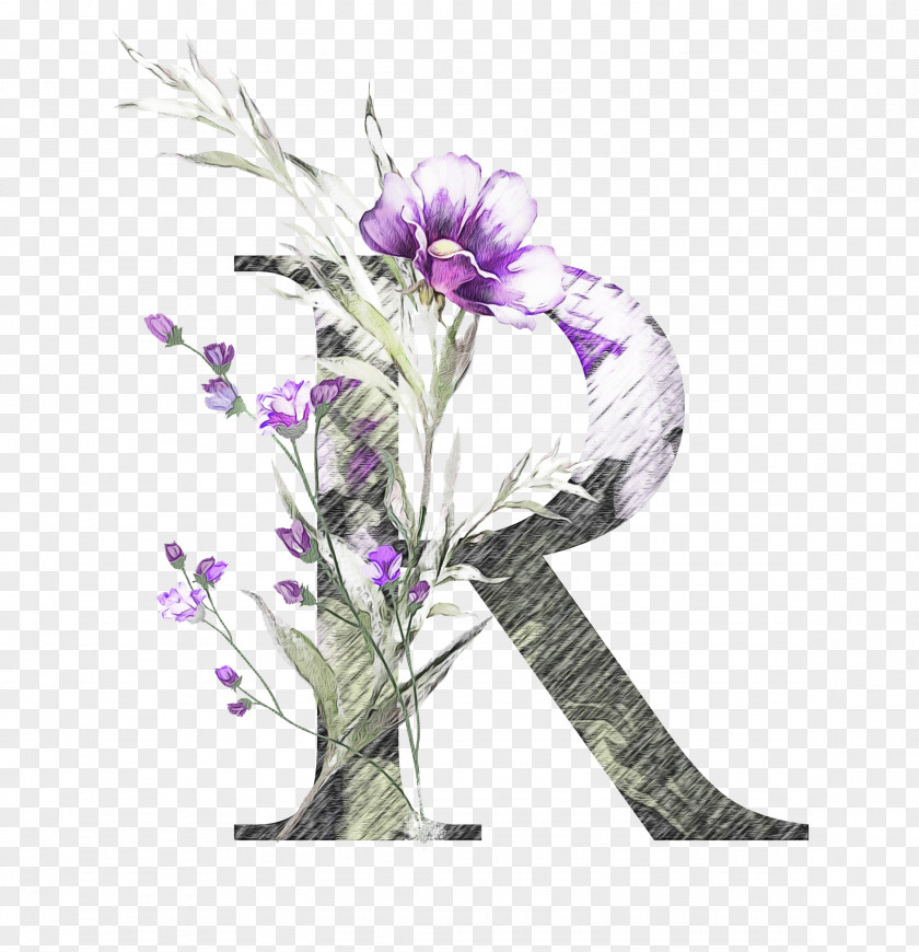 Ikebana Wildflower Lavender PNG
