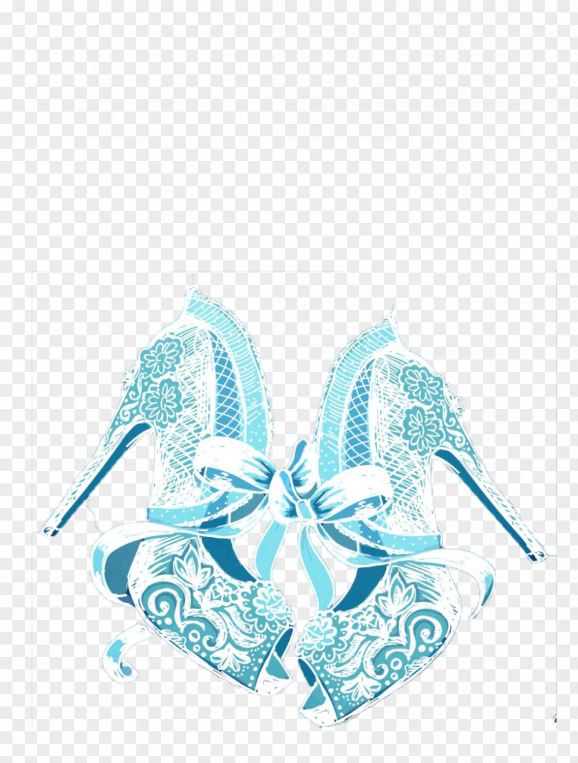 Crystal Blue High Heels High-heeled Footwear Shoe PNG