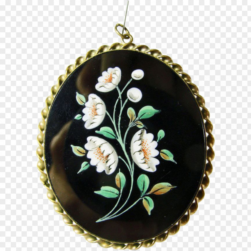 Hand-painted Flowers Locket PNG