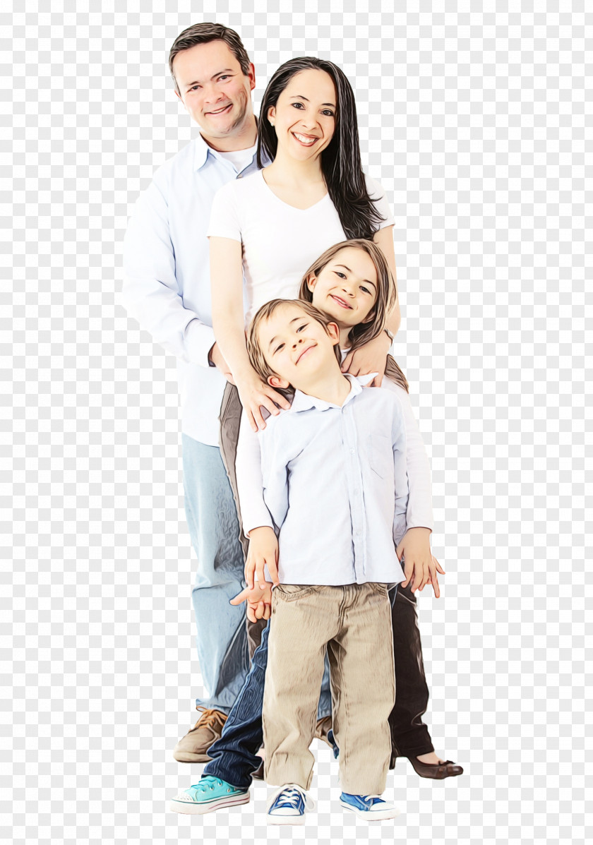 Portrait Thumb Happy Family Cartoon PNG