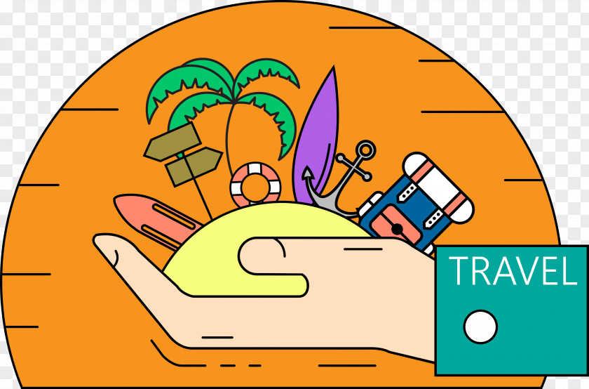 Seaside Travel Vector Tourism Clip Art PNG