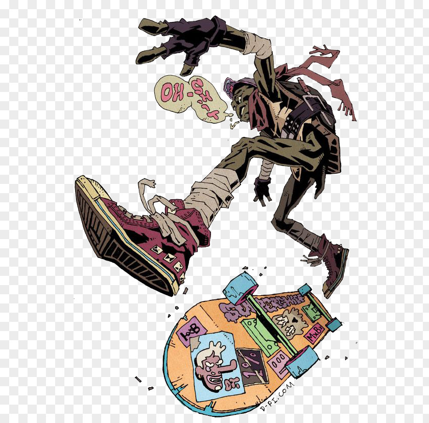 Skateboard Cartoon Character Raphael Splinter Teenage Mutant Ninja Turtles Artist Comics PNG