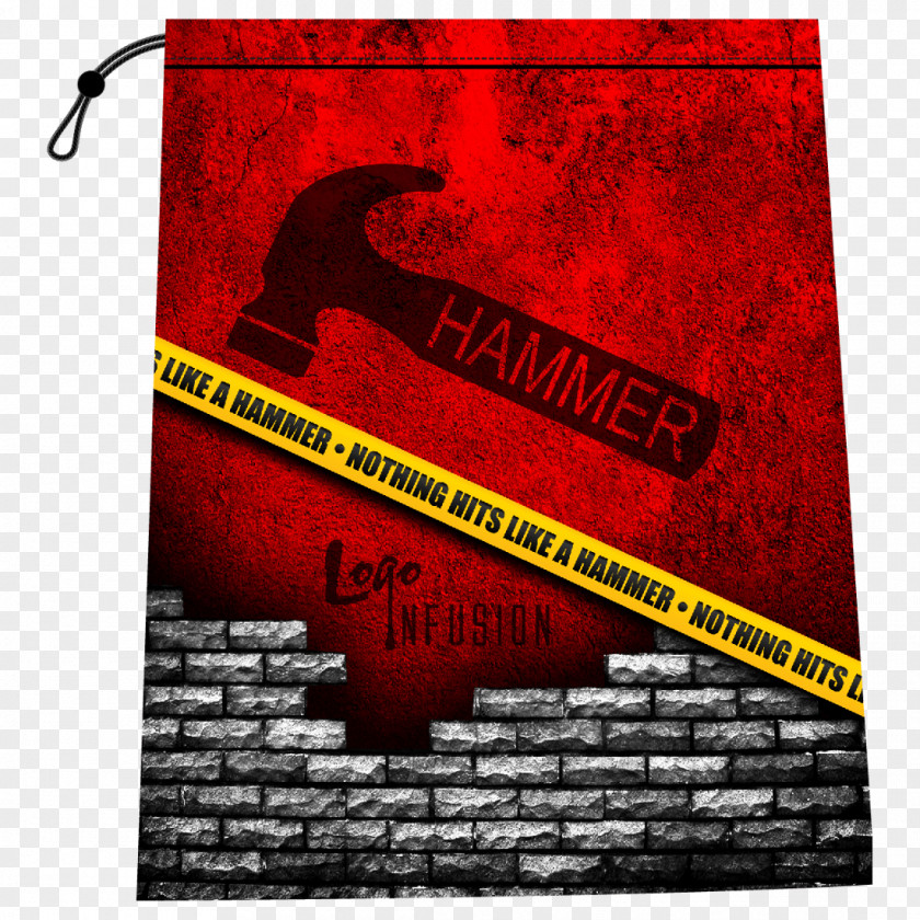 Danger Tape Brick Wall Decal Fototapet Sticker PNG