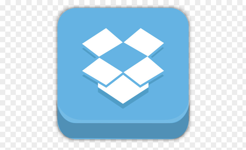 Dropbox Blue Square Angle Brand PNG