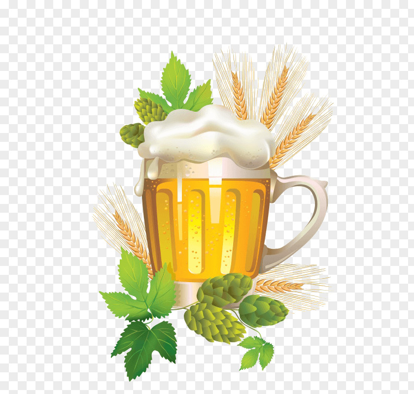 Fresh Hops Wheat Beer Vector Graphics Clip Art PNG