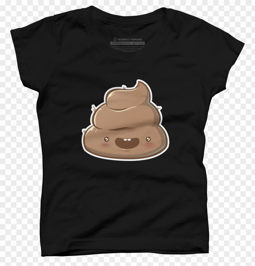 Poop T-shirt Clothing Sleeve Shoulder Brown PNG