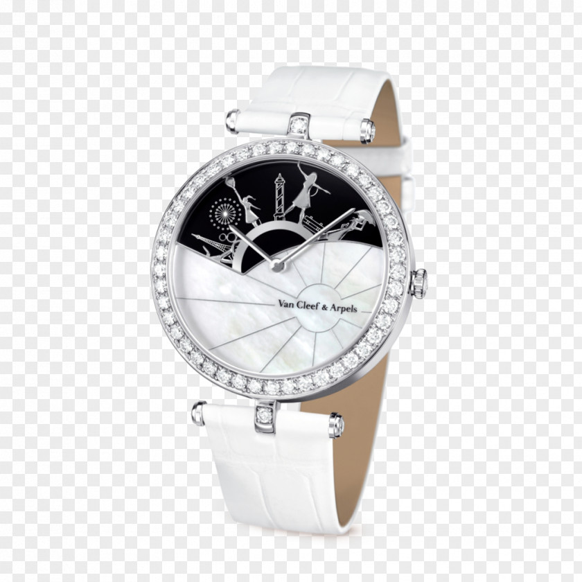 Watch Van Cleef & Arpels Complication Colored Gold Movement PNG
