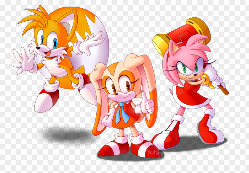 Amy And Cream Rose Sonic The Hedgehog Tails Rabbit Character PNG