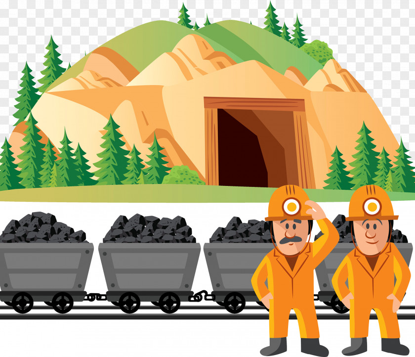 Coal Mine Illustration Mining PNG