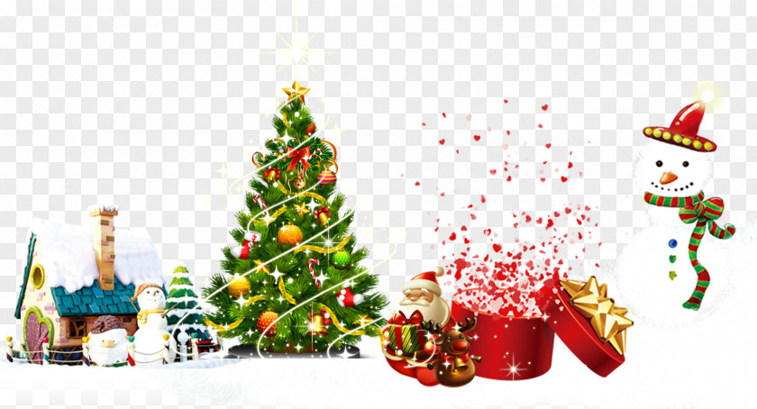Creative Christmas Tree Santa Claus Ornament PNG