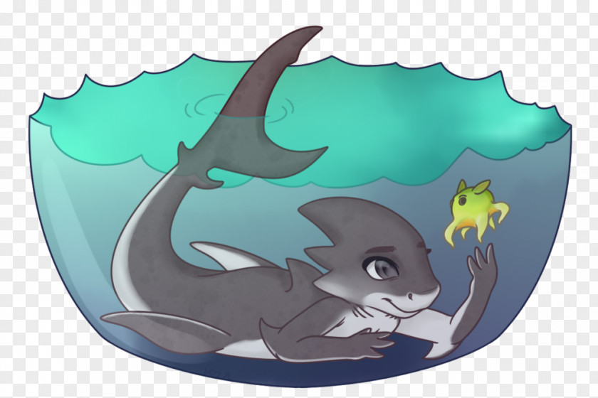 Dolphin Shark Cartoon Legendary Creature PNG