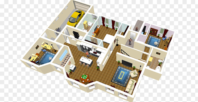 3D Candy Sweet Home Computer Graphics Floor Plan House Design PNG