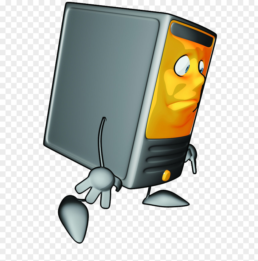 Creative Cartoon Computer Chassis Mouse Case Clip Art PNG