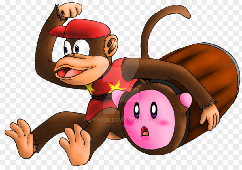 Diddy Kong Clip Art Drawing Kirby Cartoon Character PNG