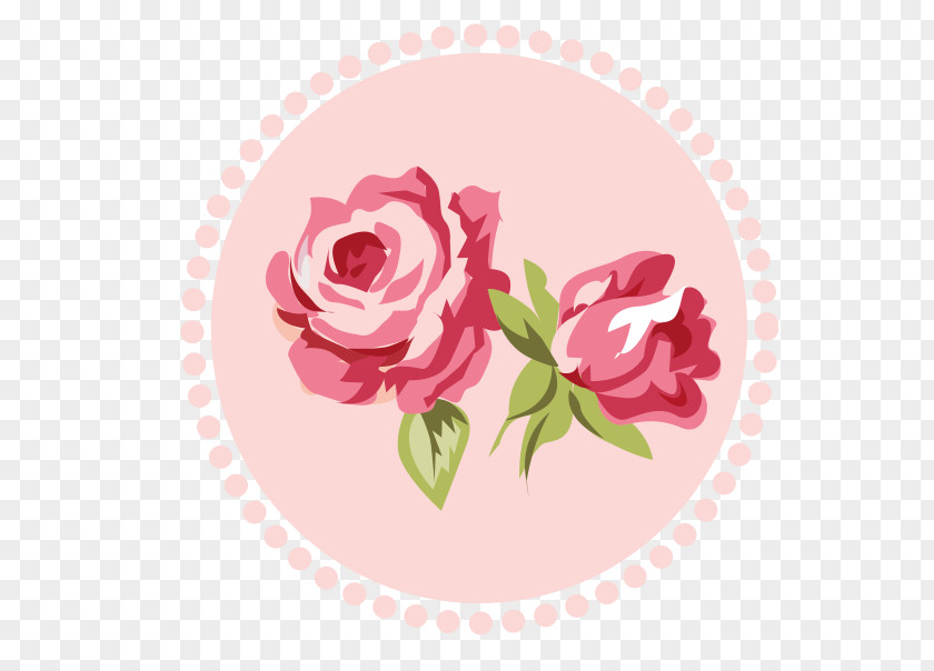 Leaf Frame Shabby Chic Rose Flower Pink Clip Art PNG