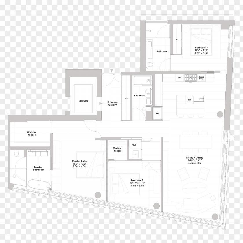 Pritzker Prize Tadao Row House In Sumiyoshi Floor Plan Rokko Housing 1-2-3 PNG