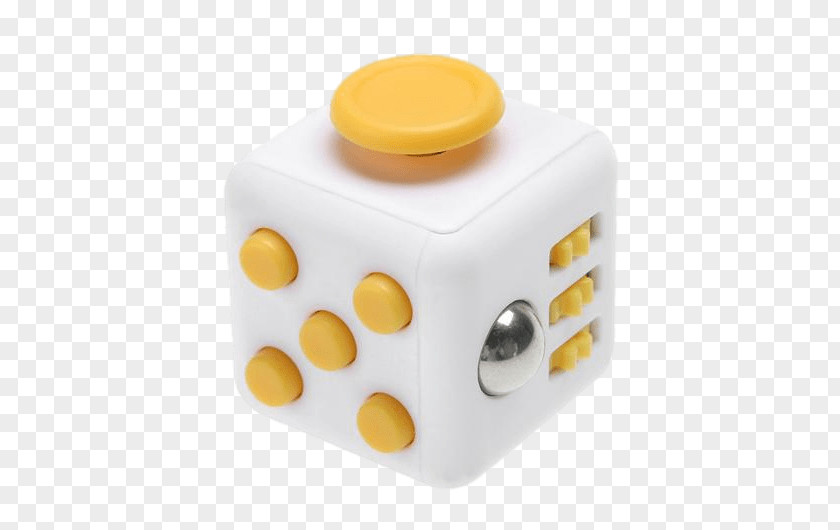 Fidget Spinner Cube Fidgeting Yellow PNG