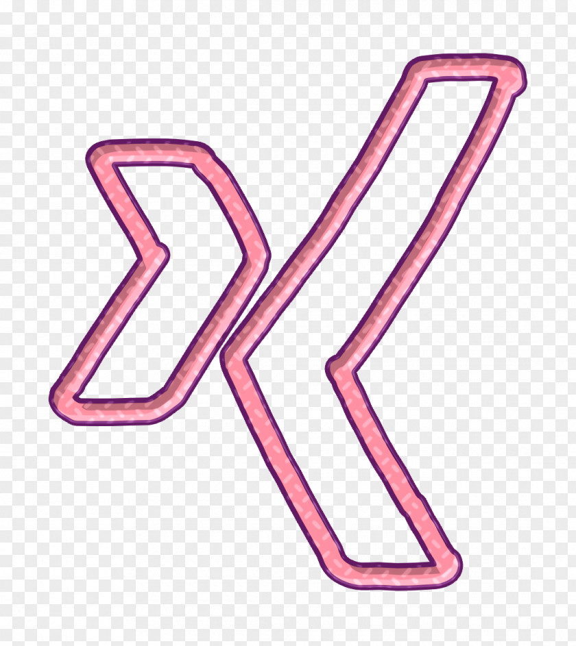 Pink Xing Icon Logo PNG