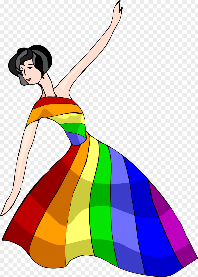 Rainbow Woman Cliparts Dress Clip Art PNG