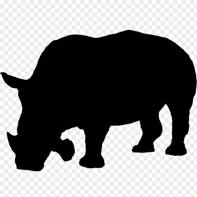 Rhinoceros Silhouette Sticker Decal Image PNG
