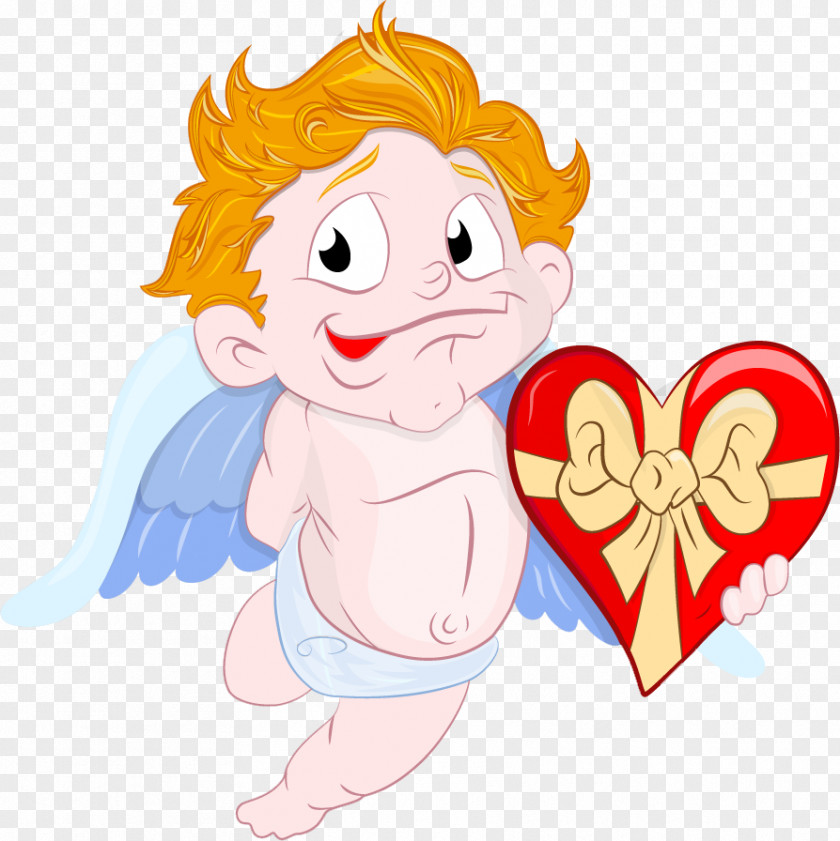 Cupid Valentine's Day Heart PNG
