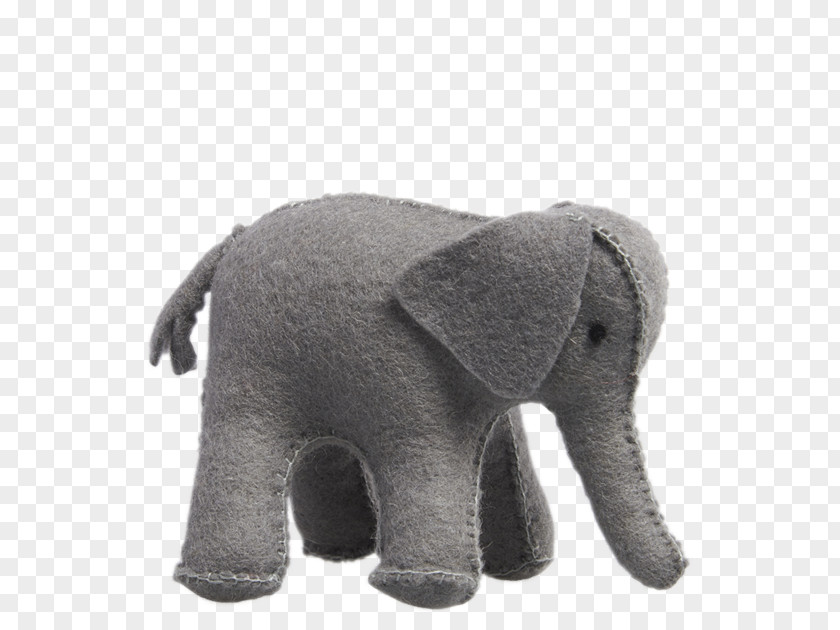 Elephant Motif Felt Camel Wool Material PNG