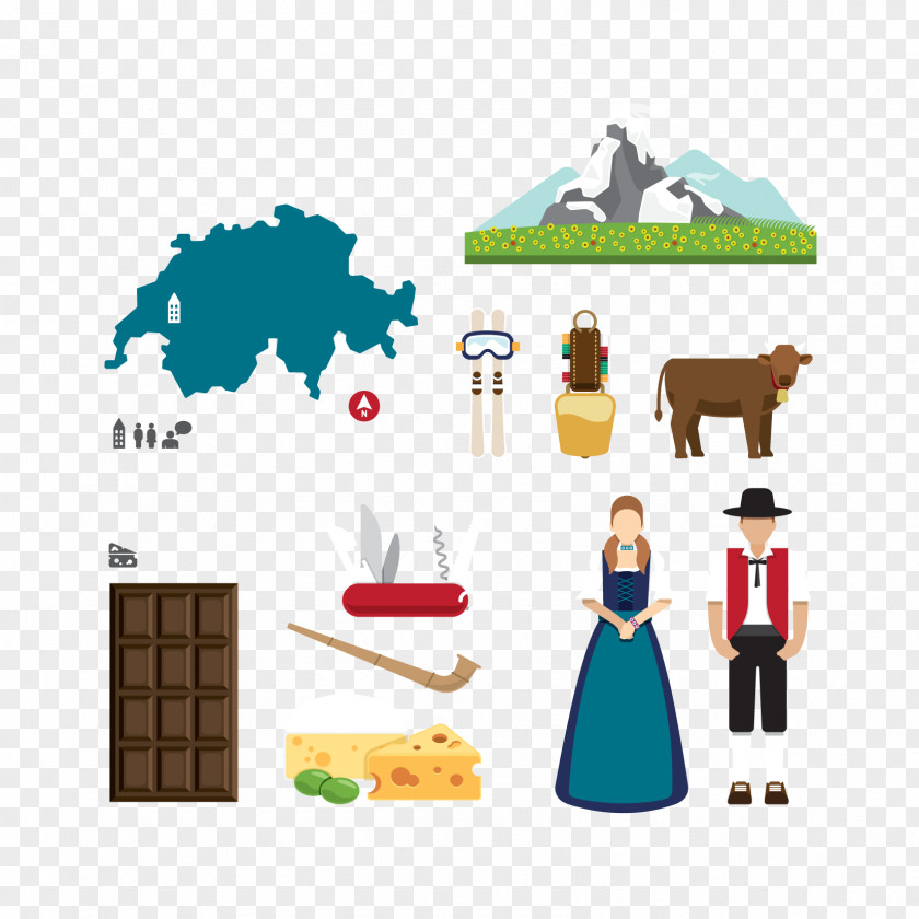 Farm Scene Switzerland Vector Graphics Royalty-free Stock Photography Illustration PNG