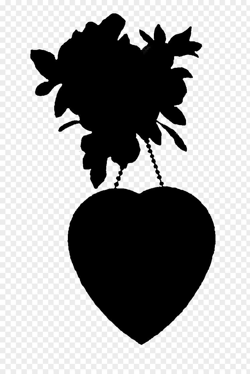 Flowering Plant Silhouette Heart Leaf PNG