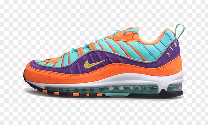 Nike Air Max 98 Qs 'Cone' Mens Sneakers Thunder Blue Shoe PNG