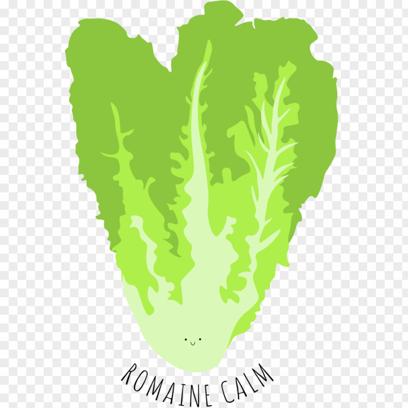 Romaine Greens Vegetable Design Pun Image PNG