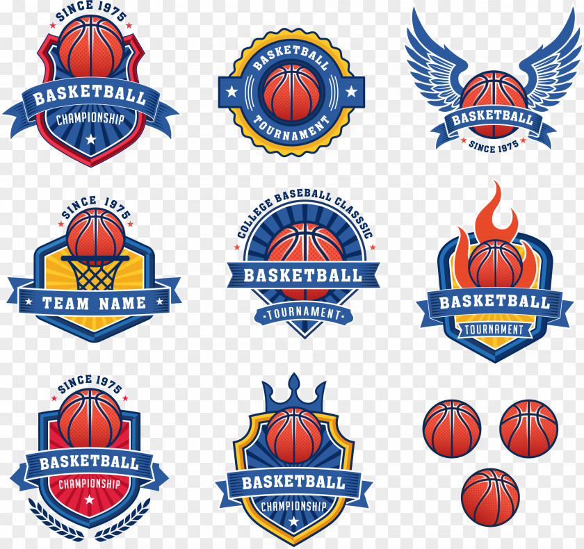 Blue Basketball Team Logo Vector Material Royalty-free Stock Photography PNG