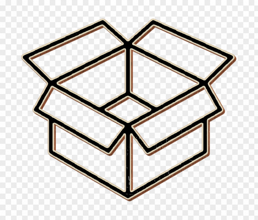 Box Icon Commerce Open Cardboard PNG