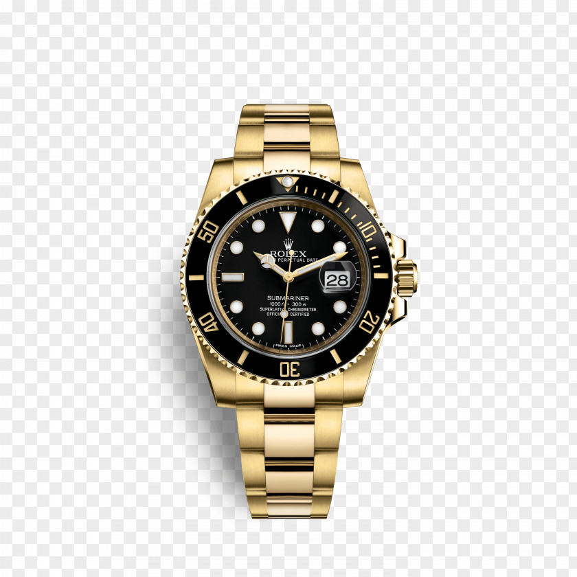 Rolex Submariner Watch Colored Gold PNG