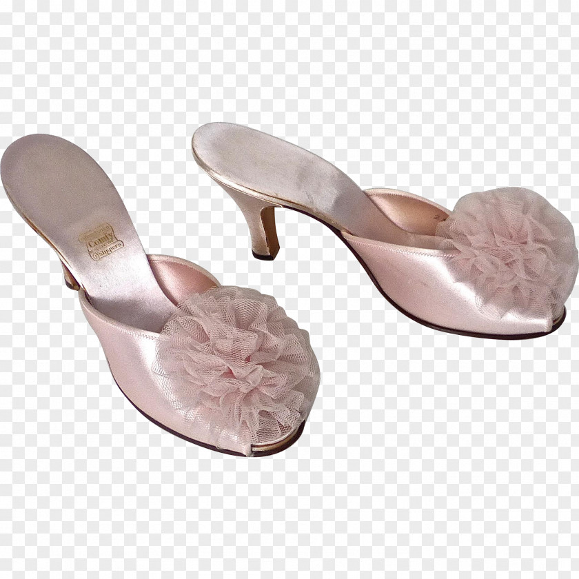 Sandal Slipper 1930s Shoe Pink PNG